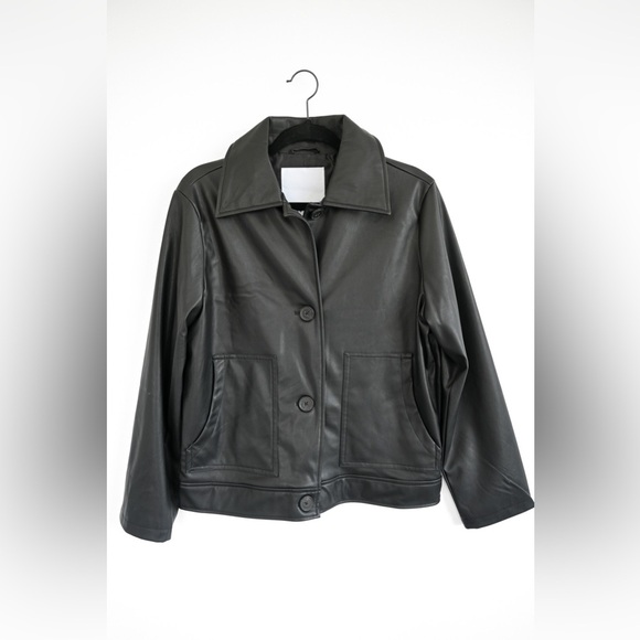NVLT Trucker Jacket Vegan Leather NWT